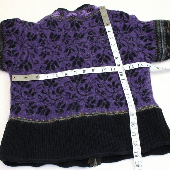 Icelandic Design Wool Sweater Full Zip Jacket Womens Small - Picture 7 of 8